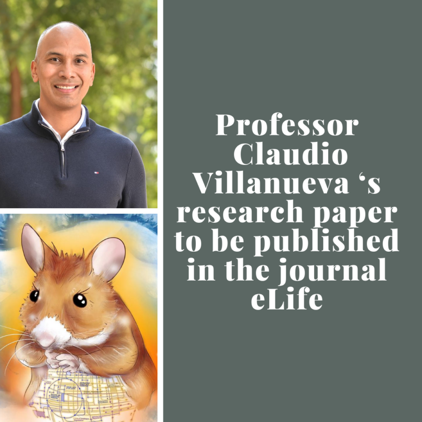Professor Claudio Villanueva’s research paper to be published in the journal eLife Professor Claudio Villanueva’s research paper to be published in the journal eLife