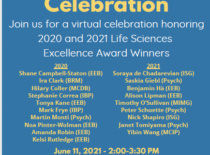 UCLA Life Sciences Excellence Awards 2020 & 2021 UCLA Life Sciences Excellence Awards 2020 & 2021