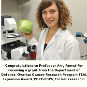 Congratulations to Professor Amy Rowat for receiving a grant from the Department of Defense, Ovarian Cancer Research Program TEAL Expansion Award (2022-2025) for her research! Congratulations to Professor Amy Rowat for receiving a grant from the Department of Defense, Ovarian Cancer Research Program TEAL Expansion Award (2022-2025) for her research!