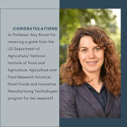 Congratulations to Professor Amy Rowat for receiving a grant from the US Department of Agriculture/ National Institute of Food and Agriculture, Agriculture and Food Research Initiative, Novel Foods and Innovative Manufacturing Technologies program for her research! Congratulations to Professor Amy Rowat for receiving a grant from the US Department of Agriculture/ National Institute of Food and Agriculture, Agriculture and Food Research Initiative, Novel Foods and Innovative Manufacturing Technologies program for her research!