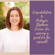 Congratulations to Professor Stephanie Correa for receiving a grant for her research! Congratulations to Professor Stephanie Correa for receiving a grant for her research!