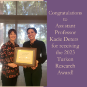 Congratulations Assistant Professor Kacie Deters! Congratulations Assistant Professor Kacie Deters!
