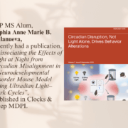 IBP MS Alum, Sophia Anne Marie B. Villanueva, recently had a publication in Clocks & Sleep MDPI.