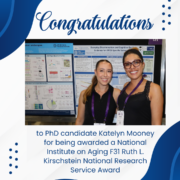 PhD candidate Katelyn Mooney in the Deters’ lab receives prestigious National Institute on Aging (NIA) F31 Ruth L. Kirschstein National Research Service Award